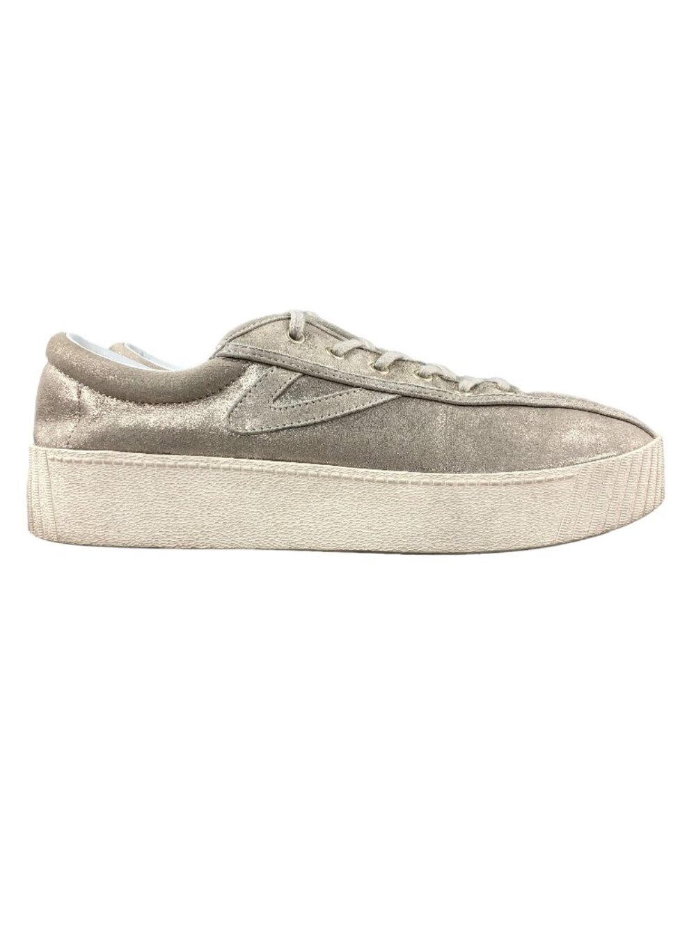 Tretorn Women's Size 10 Nylite Gold Leather Lace-Up Platform Low Top Sneakers